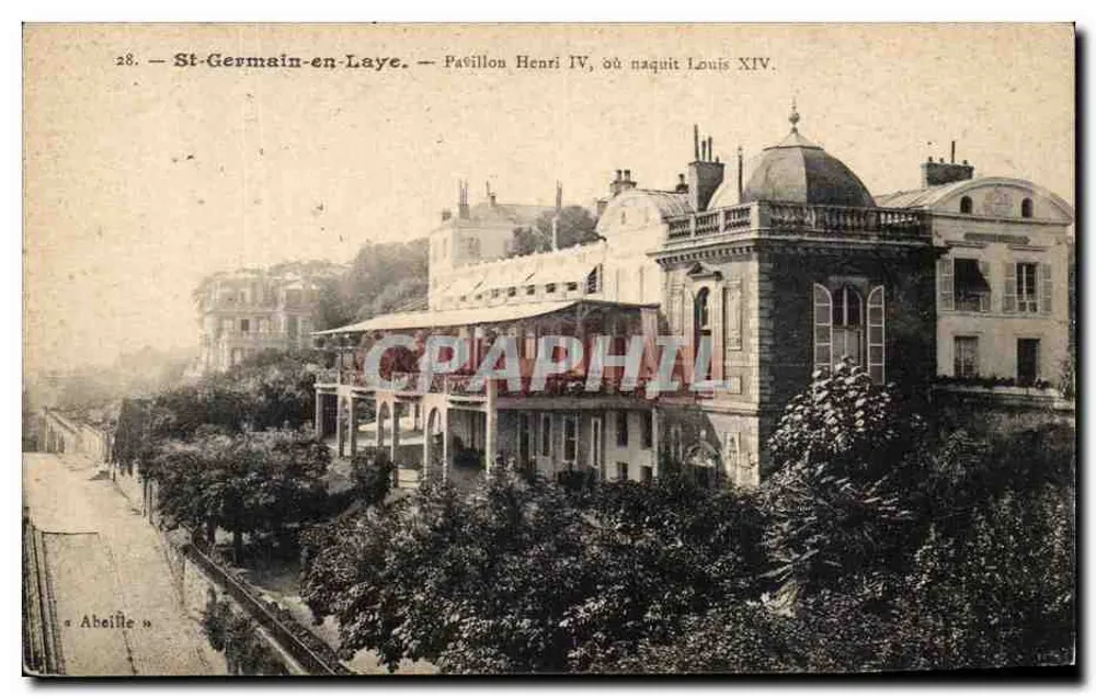 St-Germain-en-Laye — Pavillon Henri IV, wo Ludwig XIV geboren wurde — Impr.-Phot. d'Alase, Asnières - Vorderseite