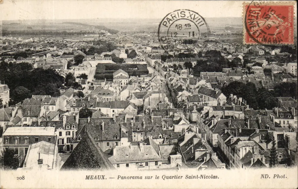 Meaux — Panorama over het Quartier Saint-Nicolas — ND. Fot. - Voorkant
