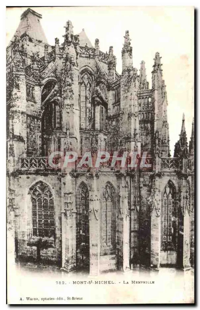 Mont-Saint-Michel - La Merveille - A. Waron, óptico-editor, St-Brieuc - Frente