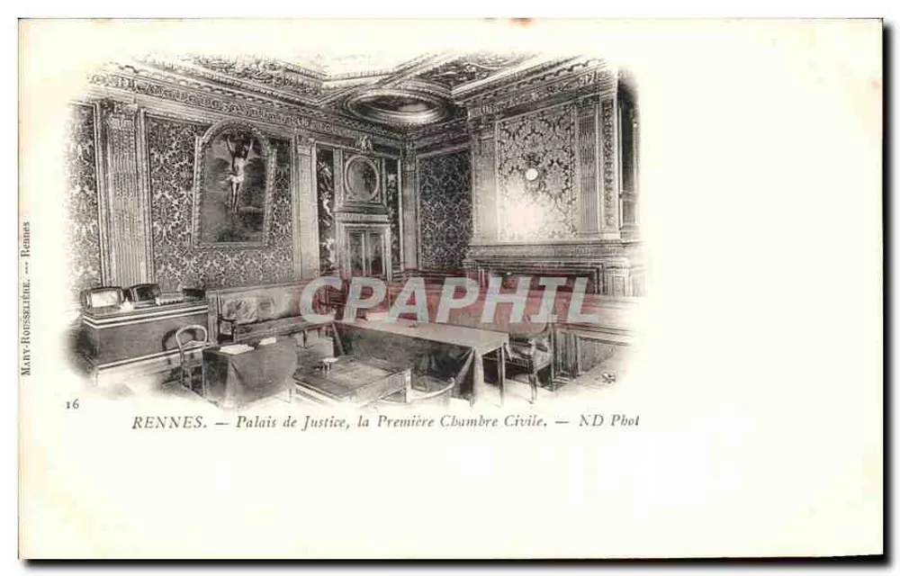 Rennes — Palast der Justiz, erste Zivilkammer — Mary-Roussellète, n°16 - Vorderseite