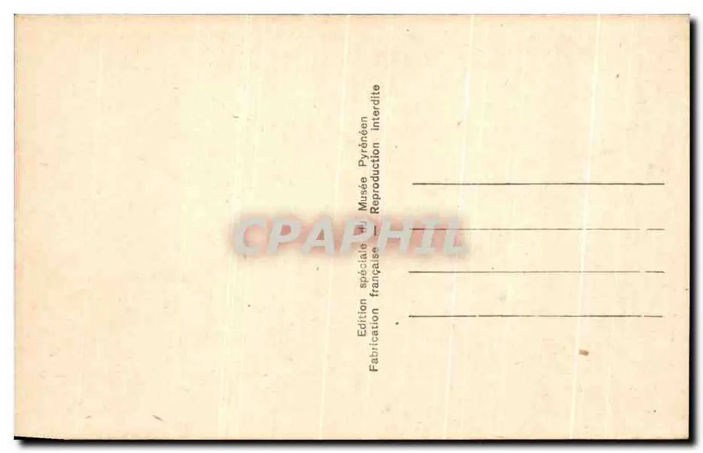 Lourdes — Castelo-Forte, Museu Pirenéu. Sala Basca. - Verso