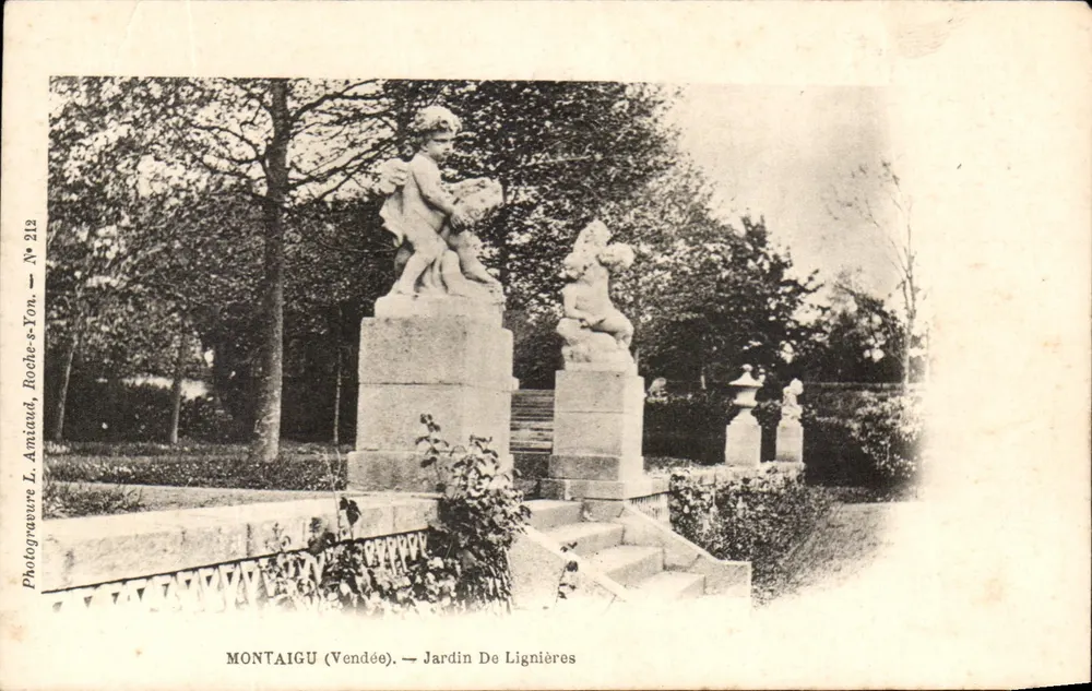 Montaigu (Vendée) — Jardin de Lignières — Photographie L. Amiaud, Roche-s-Yon, N° 212 - Recto
