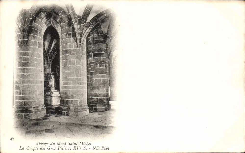 Abtei Mont-Saint-Michel — Die Krypta der Gros Piliers, 15. Jahrhundert — ND Phot - Vorderseite