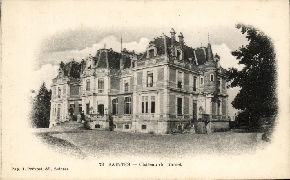 Saintes — Castelo do Ramet — Pap. J. Prévost, ed. Saintes - Frente