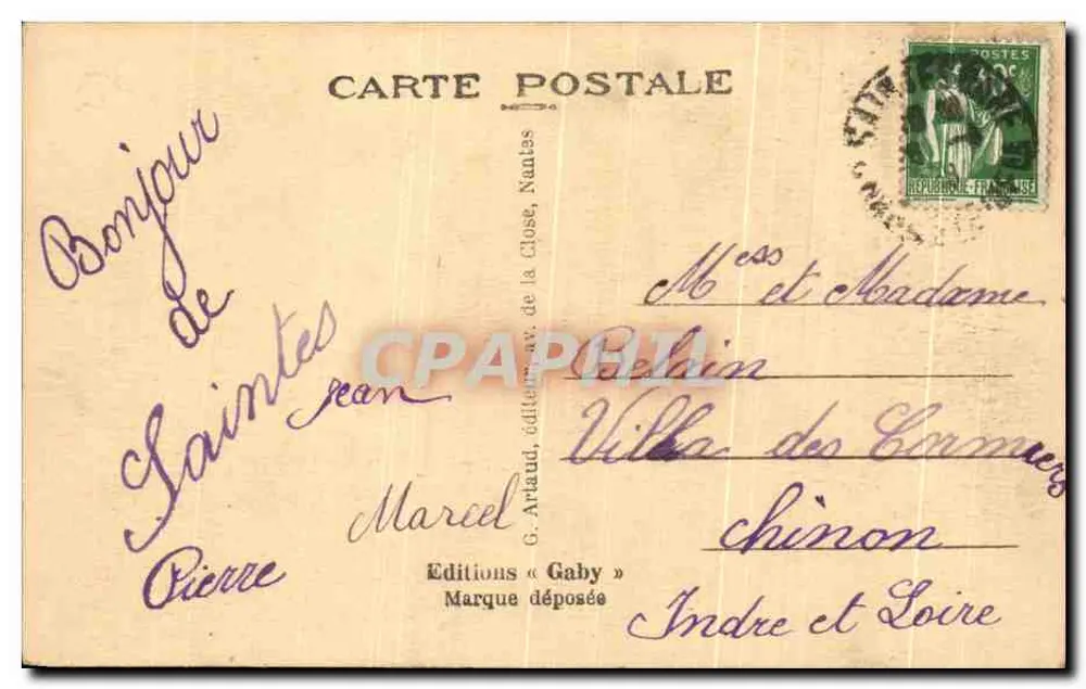 Saintiès - Entrada do Ponte - Praça Malakoff — Saby, n°126 - Verso