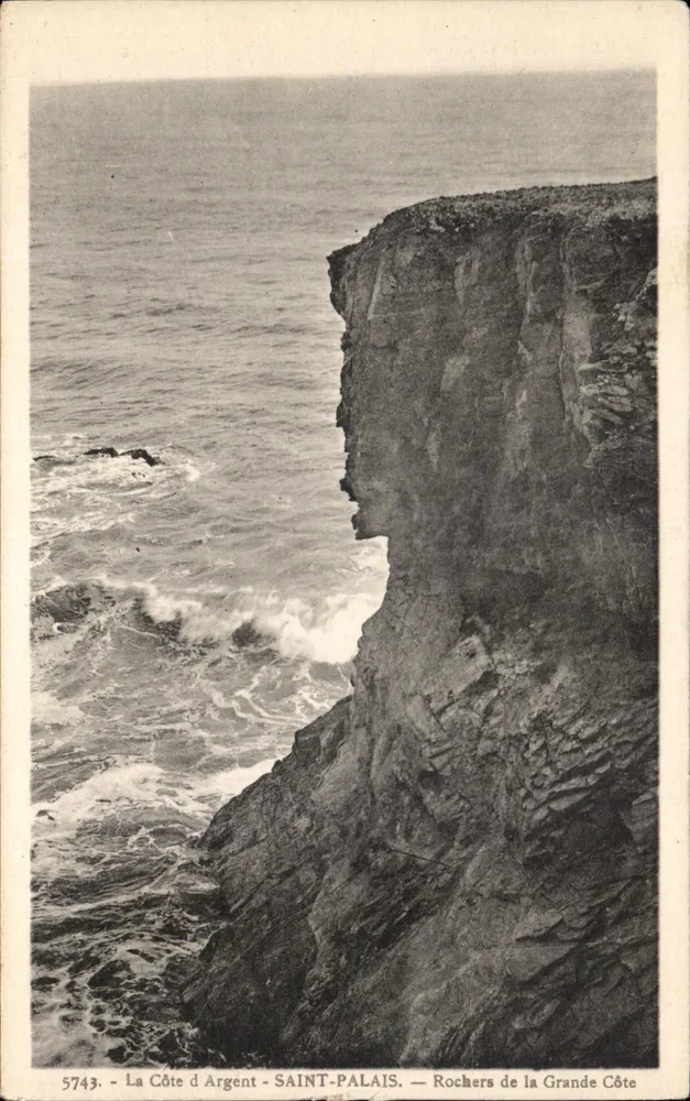Die Côte d'Argent - Saint-Palais — Felsen der Grande Côte — n° 5743 - Vorderseite