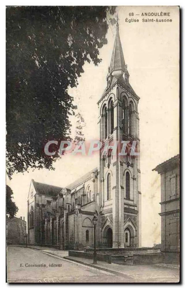 Igreja de Saint-Ausone — Angoulême — E. Constantin, editor - Frente