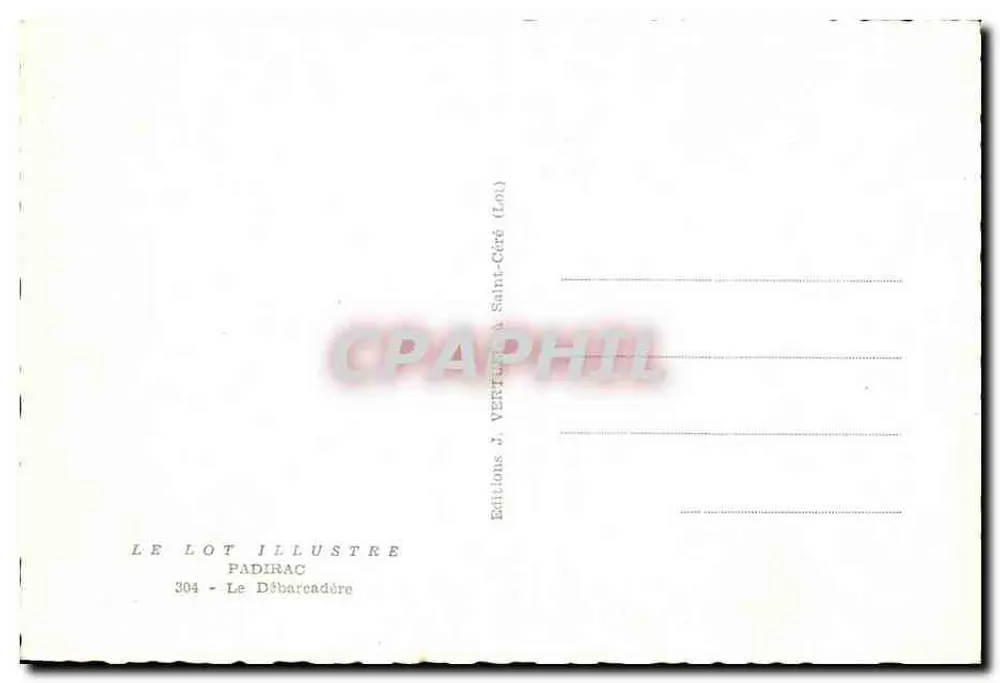 O Desembarque — Gruta — Edições J. Vertu, Saint-Géré (Lot) - Verso