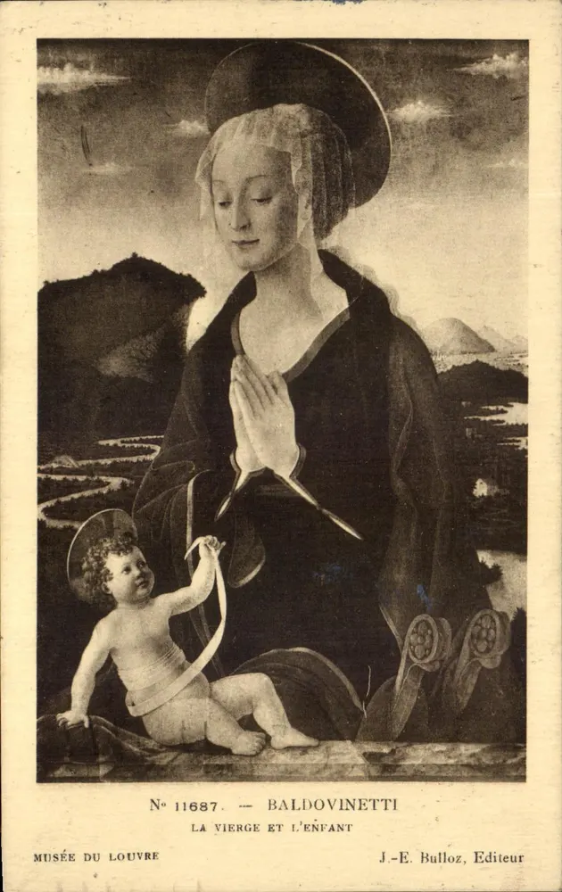 Die Jungfrau und das Kind — Baldovinetti — J.-E. Bulloz, Verlag, Nr. 11687 - Vorderseite