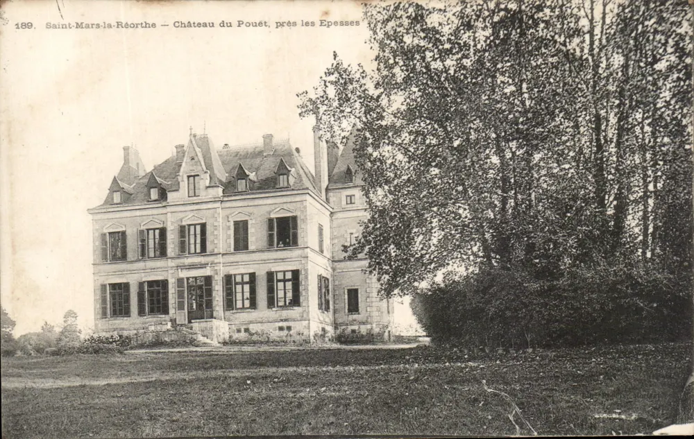 Saint-Mars-la-Réorthe — Château du Pouét, nahe les Epesses — Unbekannter Verlag, Nr. 189 - Vorderseite
