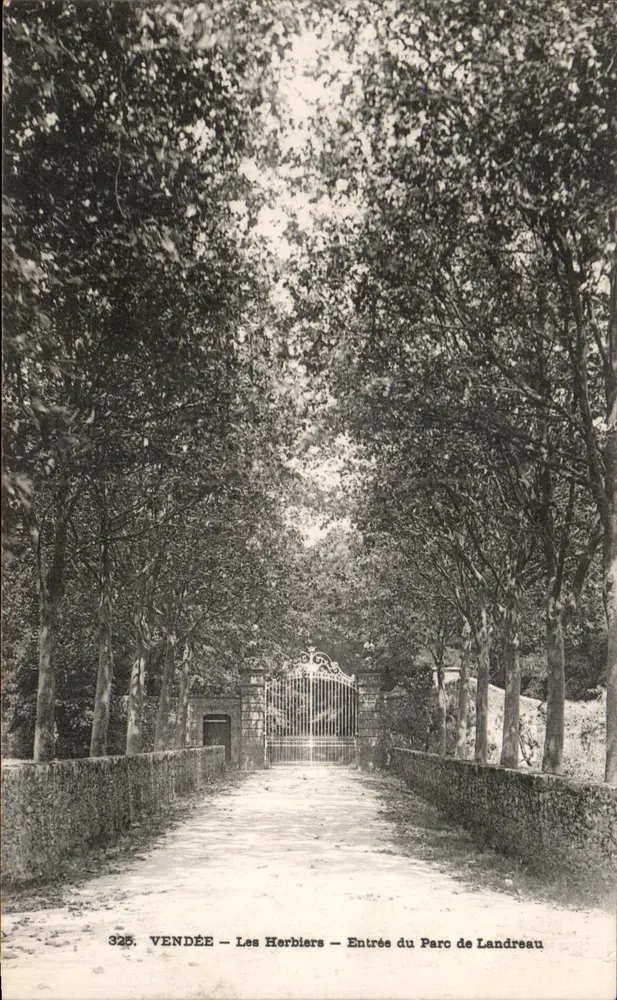 Les Herbiers — Entrada al Parque de Landreau — Vendée - Anverso