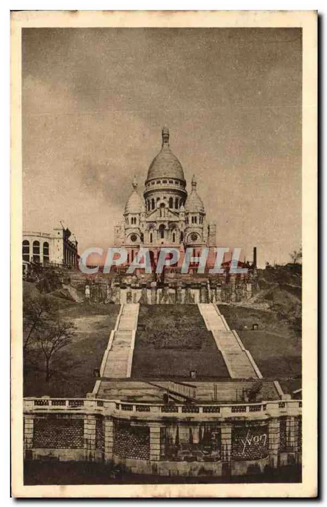 Basilique du Sacré-Cœur — vue de la colline — Édition d'Art Yvan, n° 219 - Vorderseite