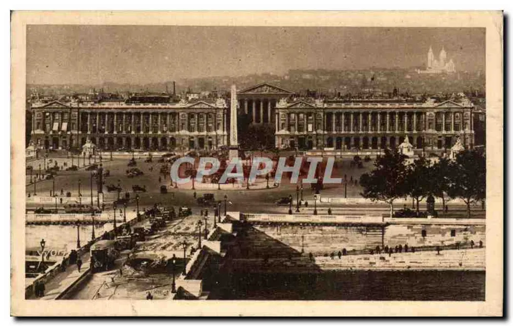 Place de la Concorde — allgemeiner Blick — französische Kunstausgabe, Serie 10 - Vorderseite
