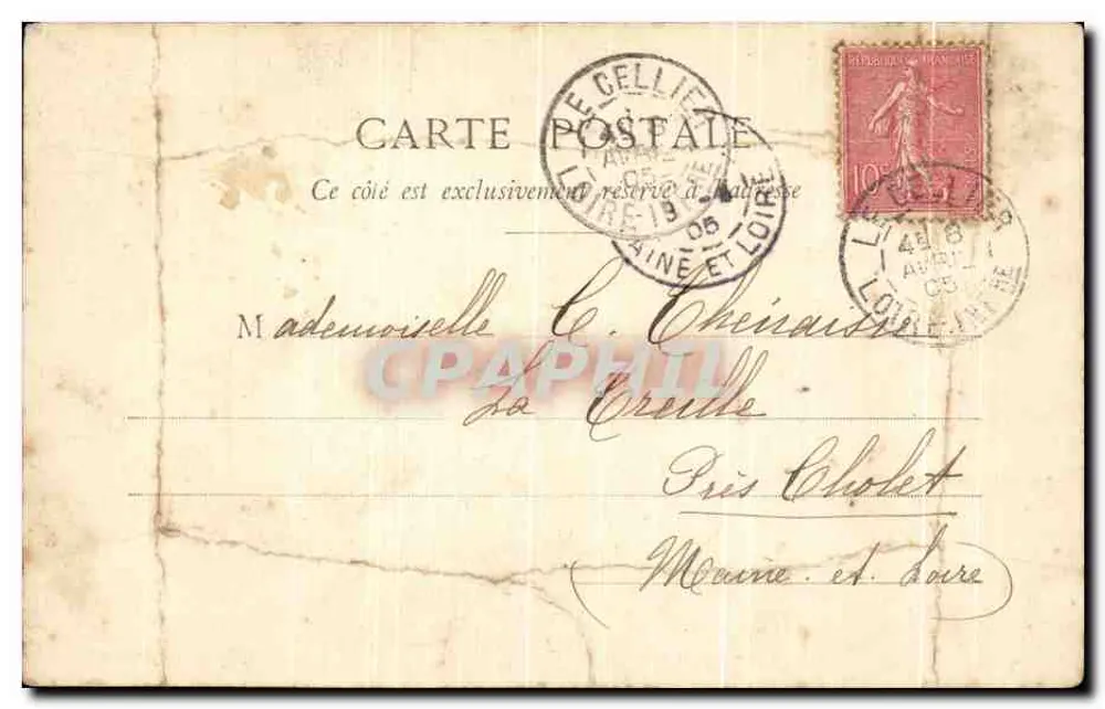 Nantes — La Basilique de Saint-Dominique lors des obsèques du Général Briois — éditée par la Compagnie de la Poste de Nantes - Rückseite