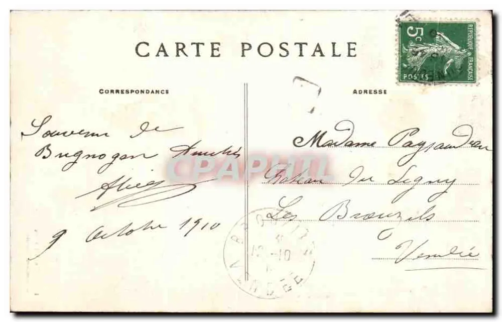 Ein geschlossenes Bett und ein bretonisches Wiegen — Sammlung Villard, Qunmper — Nr. 1652 - Rückseite