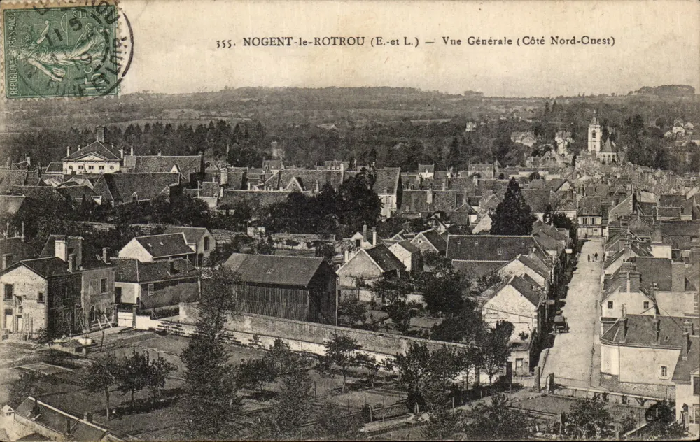 Nogent-le-Rotrou (E.-et L.) — Algemene uitzicht (noordoostkant) — Uitgever: , nr. 355 - Voorkant