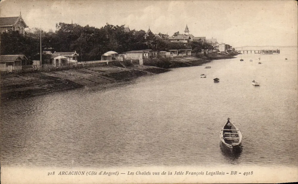 Arcachon (Côte d'Argent) — Die Chalets vom Steg aus gesehen — François Legallais - BR - 4918 - Vorderseite