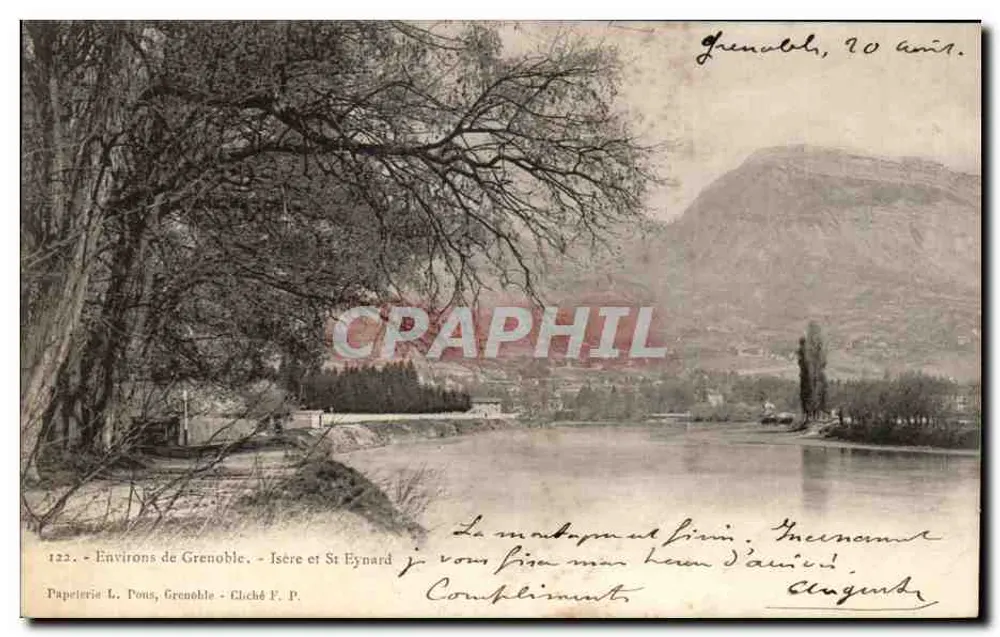 Arredores de Grenoble — Isère e St Eynard — Papeterie L. Pons, Grenoble - Frente