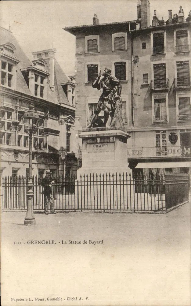 Grenoble - A Estátua de Bayard — Papeterie L. Pons, Grenoble - Frente