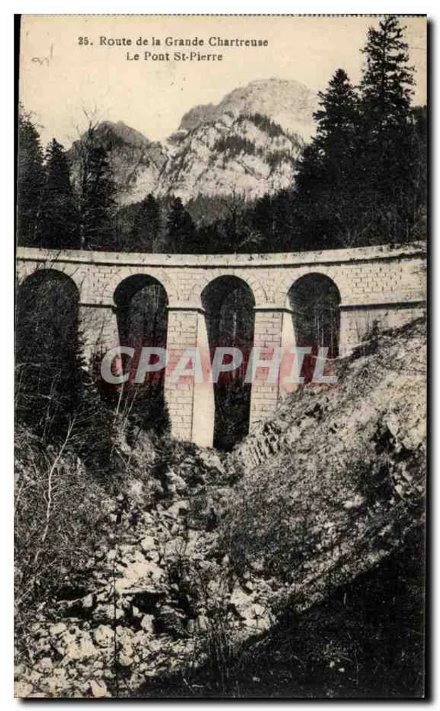St. Petersbrücke — Route de la Grande Chartreuse — Verlag: Imprimerie de la Grande Chartreuse (Isère) - Vorderseite