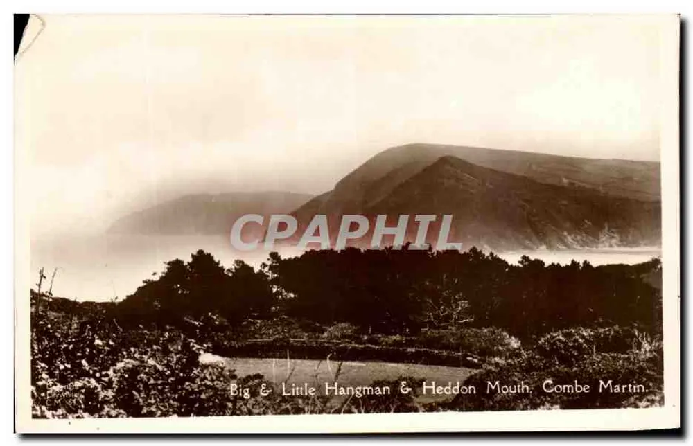 Big & Little Hangman & Heddon Mouth, Combe Martin — Ansicht von Bergen und Tal — unbekannter Verlag - Vorderseite