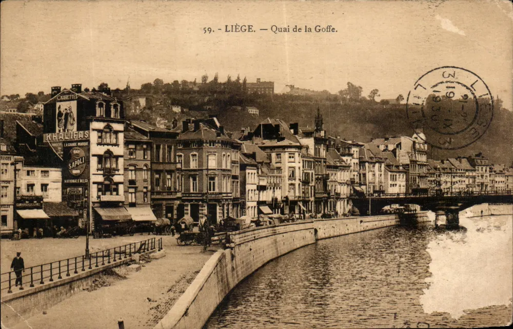 Liège — Quai de la Goffe — éditeur Héart Georges, Bruxelles, n° 59 - Frente