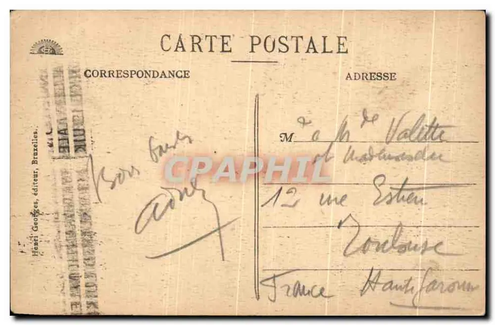 Liège — Quai de la Goffe — éditeur Héart Georges, Bruxelles, n° 59 - Verso