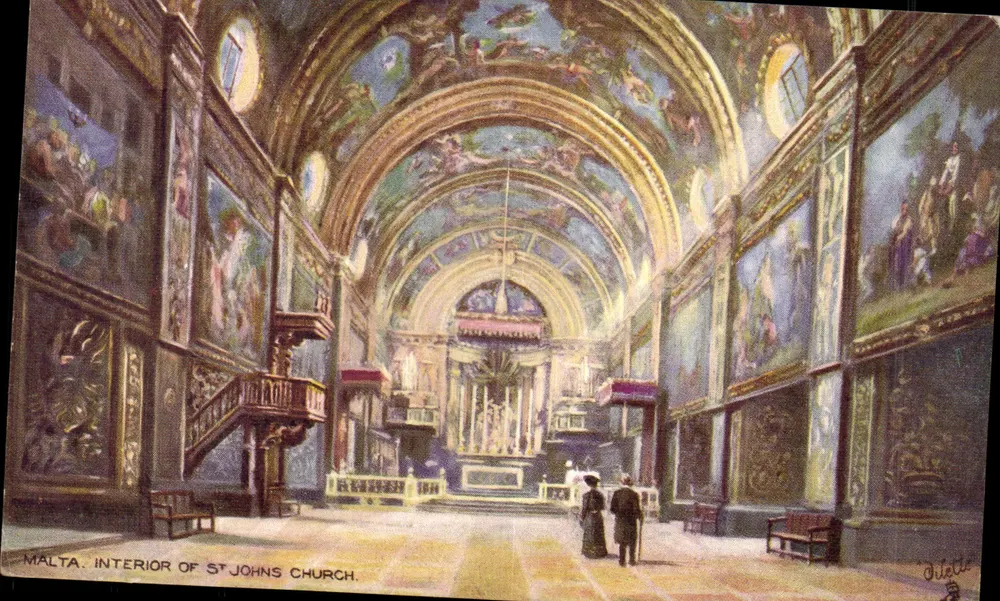 Malta. Innenansicht der Kirche Saint-Jean — Tuck's Post Card, Serie L, Nr. 700 - Vorderseite