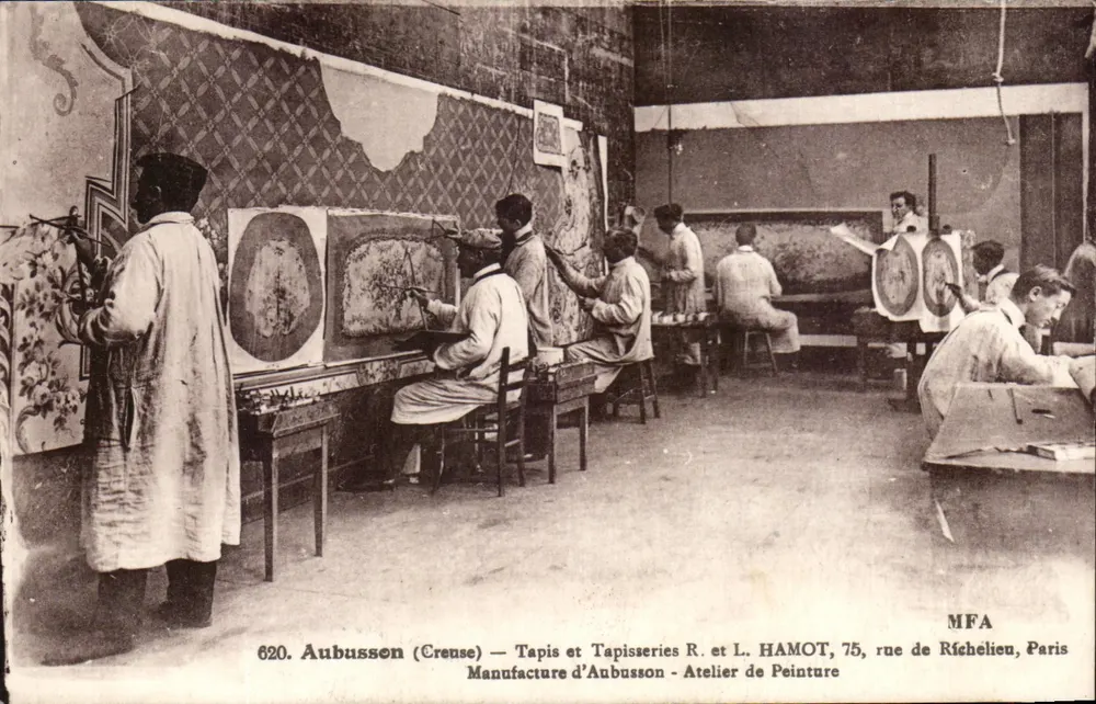 Aubusson (Creuse) — Weberei und Malerei — R. und L. HAMOT, 75, Rue de Richelieu, Paris - Vorderseite