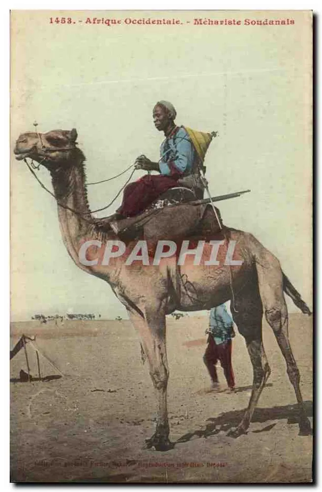 Sudanischer Meharist — Westafrika — Allgemeine Sammlung Partou, Reproduktion verboten, N° 1458 - Vorderseite
