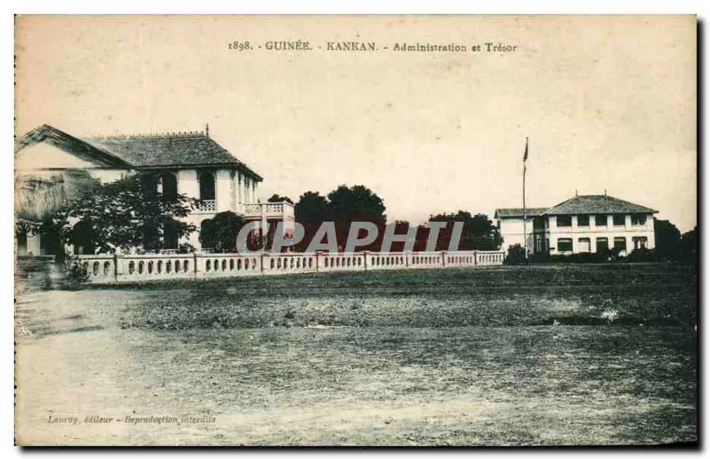कांकान - प्रशासन और खजाना — गिनी, 1898 — लॉरोरी, प्रकाशक - आगे