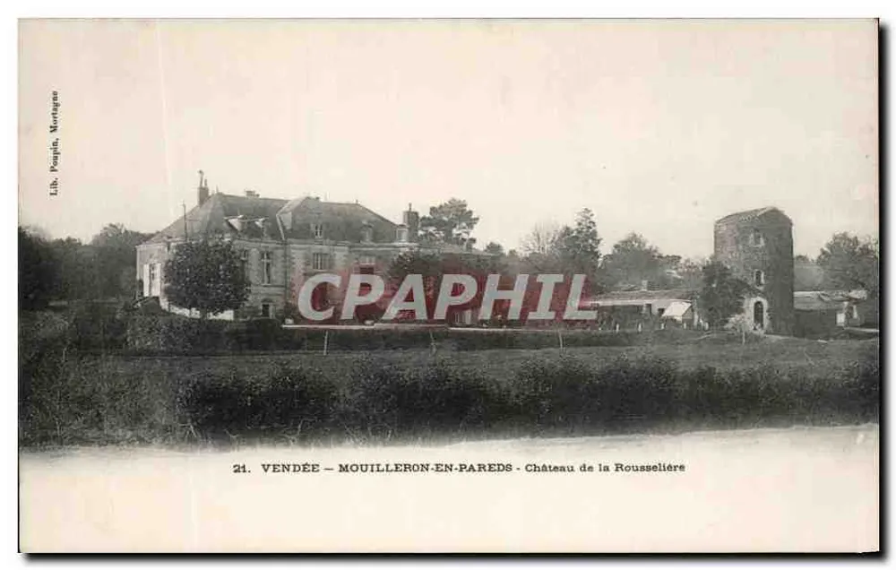Mouilleron-en-Pareds — Schloss La Roussellière — Lib. Poupin, Mortagne - Vorderseite