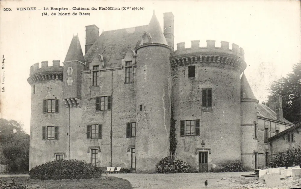 Schloss Fief-Milon — Vendée — (M. de Monti de Rézé) — Lib. Poupin, Mortagne - Vorderseite