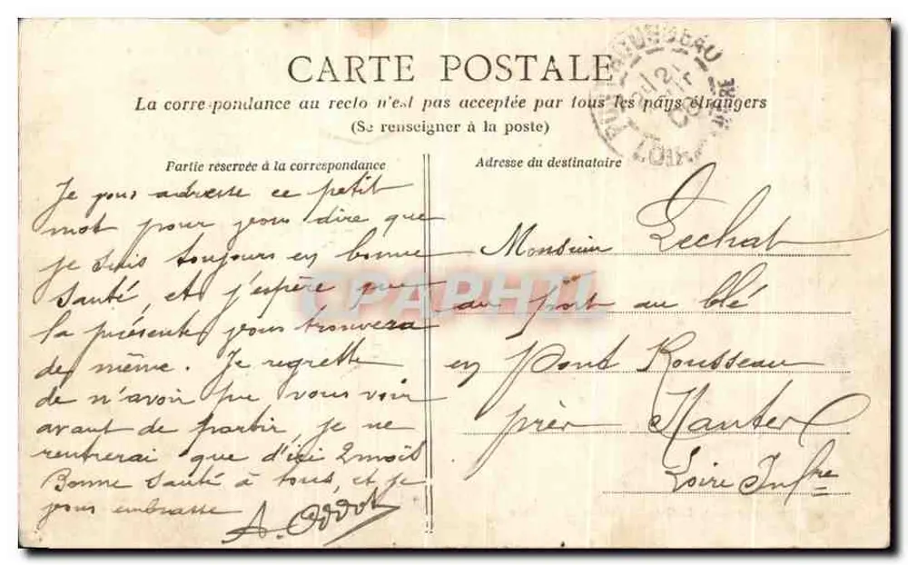 Avranches — A Entrada da Cidade — rua da Constituição - Verso
