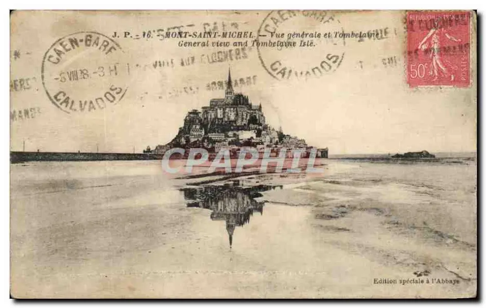 Mont-Saint-Michel — Allgemeiner Blick und Tombelaine — Sonderausgabe in der Abtei - Vorderseite