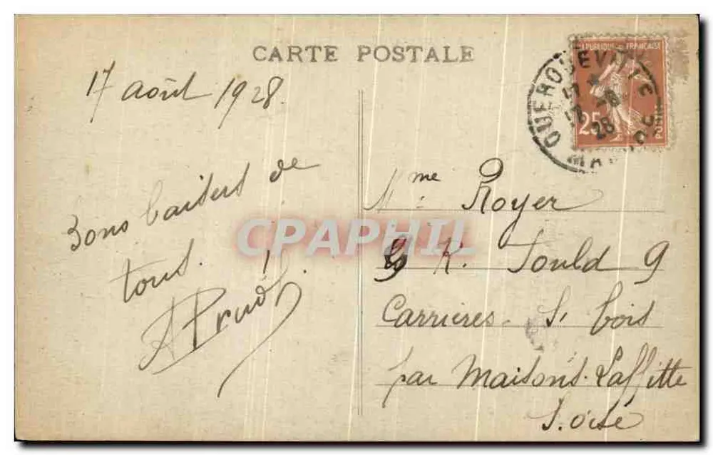 Entorno de Cherbourg - QUERQUEVILLE - Vista de Equeurdreville — A. Becquemin - Reverso
