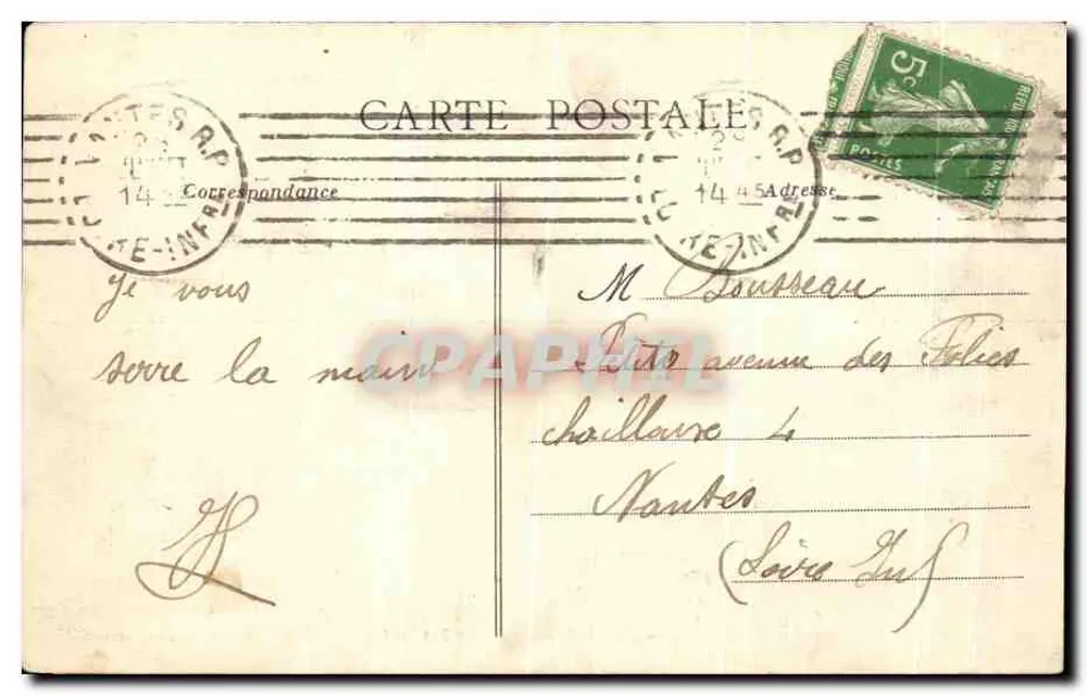 Ségré (M.-et-L.) — L'Hôtel de Ville — éditeur Artaud-Nozaïs, Nantes, n° 28 - Rewers