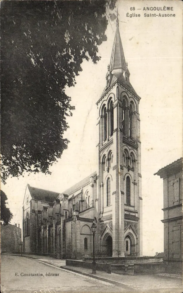 Igreja de São Ausônio — Angoulême — E. Constantin, editor, n°68 - Frente