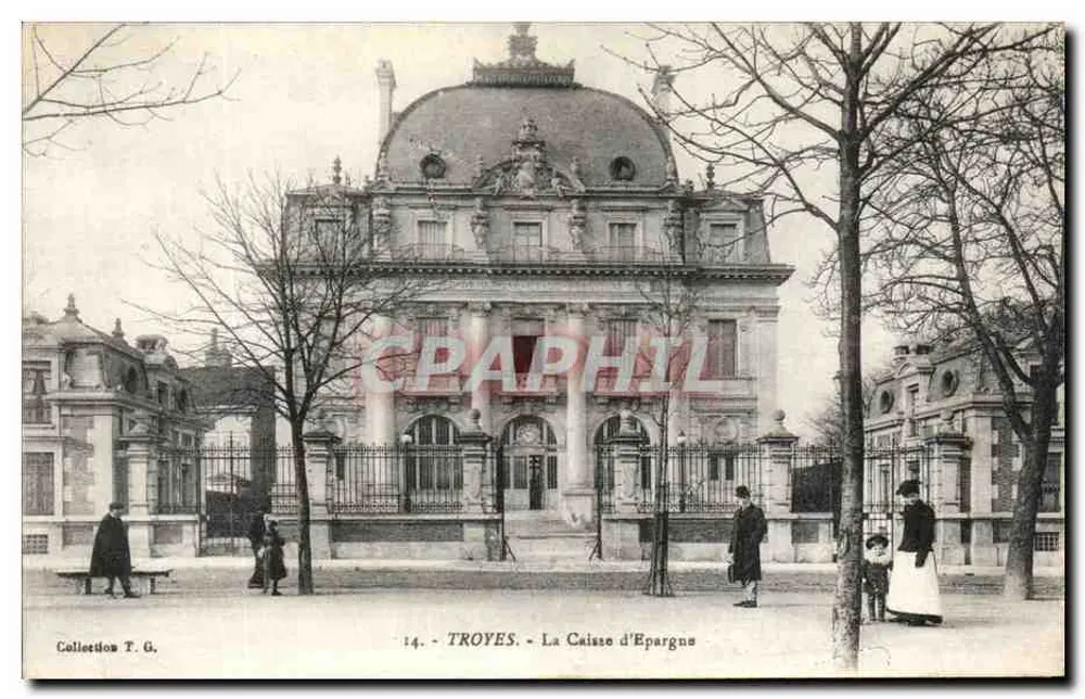 Troyes - A Caixa de Poupança — Coleção T. G. - Frente