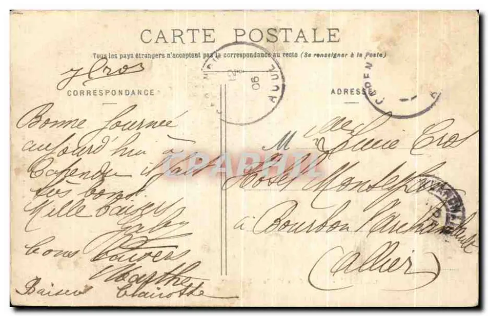 Capendu — Ruinas de la Vieja Iglesia — Chiché A. Bés - M. Garot, editor - Reverso