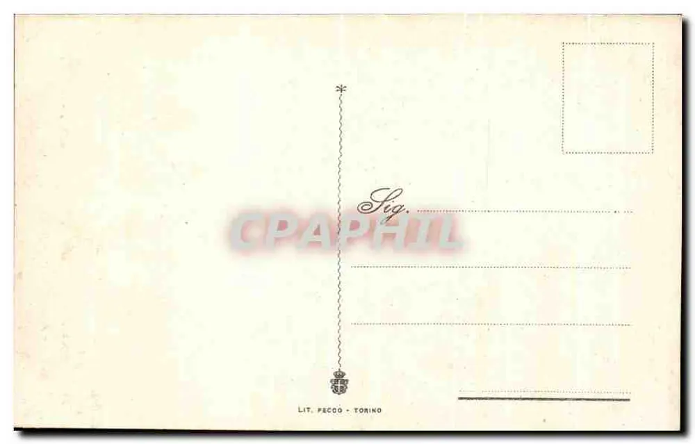 Pavillon Mont Fréty und Mont-Blanc-Kette — Nr. 37 — Lit. FECOO - Torino - Rückseite