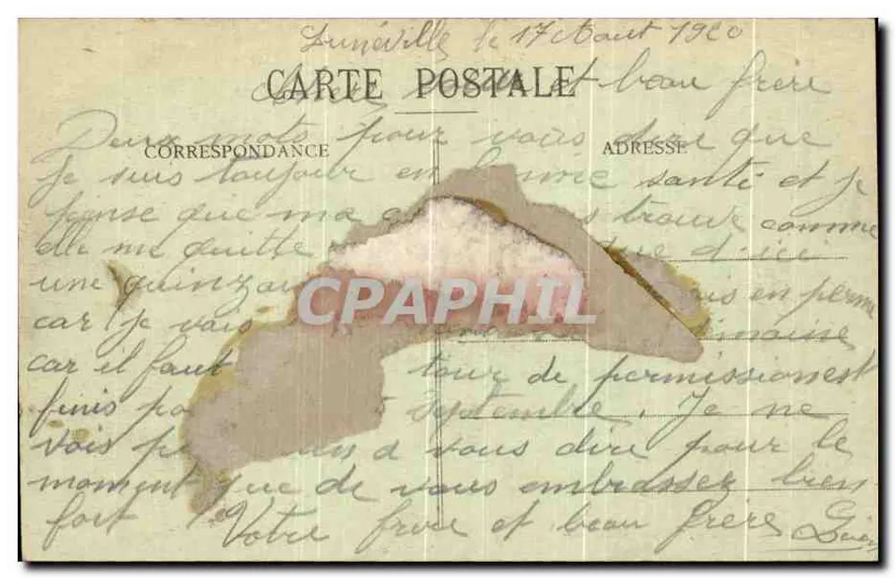 Lunéville - Überblick aus der Kirche St-Jacques — Oustadou, 18, rue d'Albret, Lunéville, Verlag Henri - Rückseite