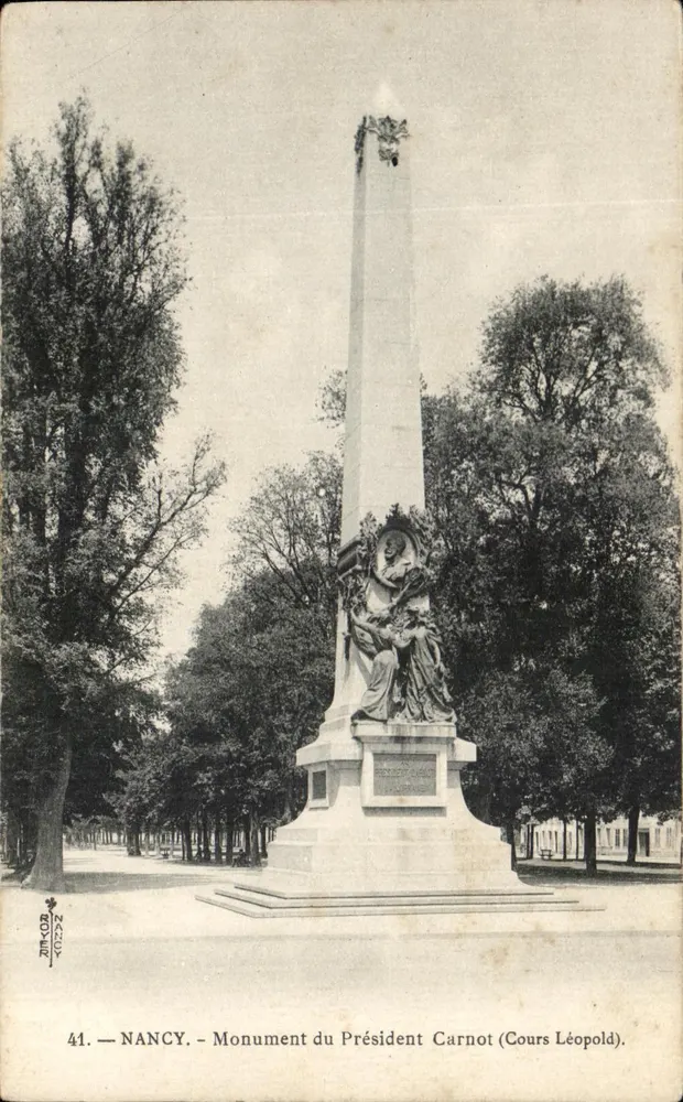 NANCY — Monument do Presidente Carnot (Cours Léopold) — editor ORNOR, n° 41 - Frente