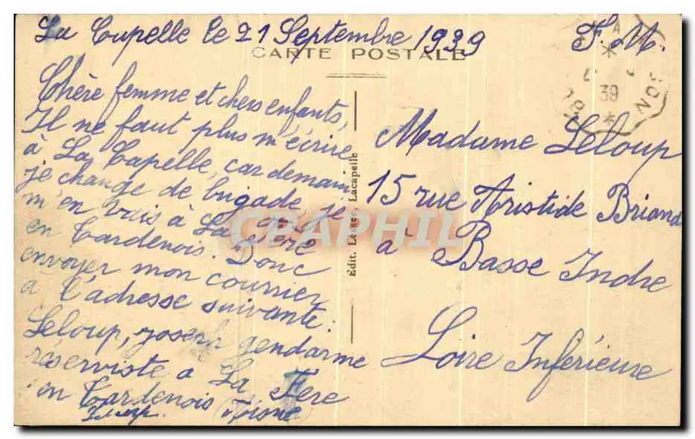 La Capelle (Aisne) — O Monumento aos Mortos — Édit. La Capelle - Verso