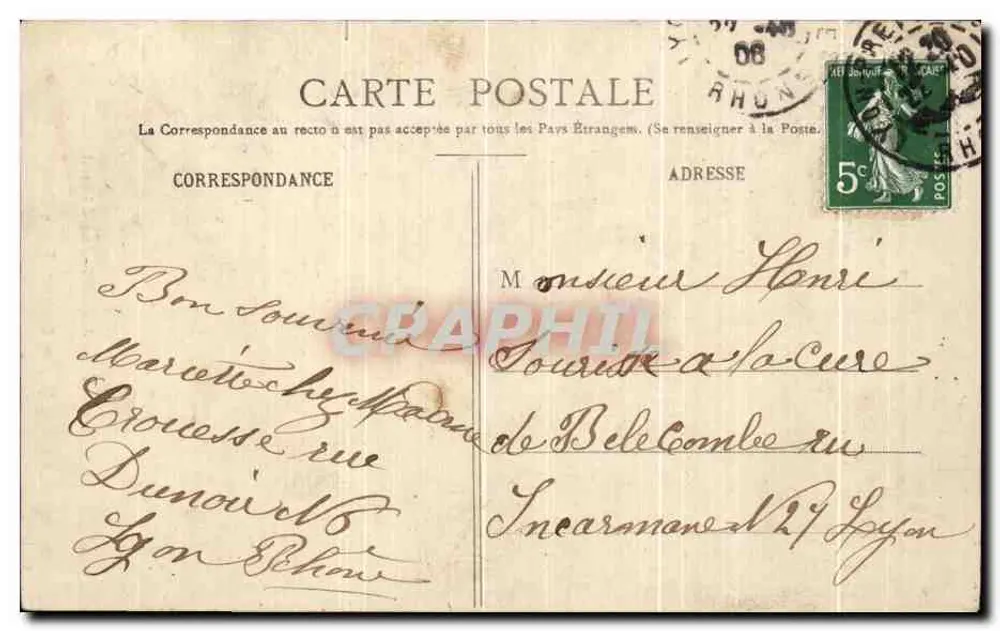 Igreja de Brou - Portal Lateral — B. Ferrand, editor, 41 rue Centrale, Bourg (Ain) — n°27 - Verso
