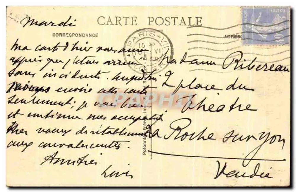 Vincennes - Invoer van het Kasteel — 25 — Potentiële Uitgever, Druk 3, Parijs - Achterkant