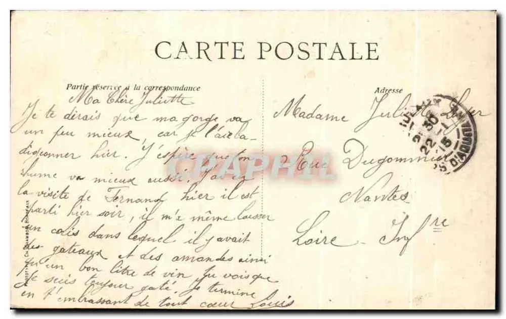 Bordeaux — Kathedrale Saint-André und Turm Pey-Berland — C.B. Nr. 114 - Rückseite