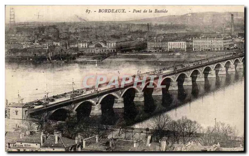 Bordeaux — Ponte da Bastide — Edição Elba, n° 87 - Frente