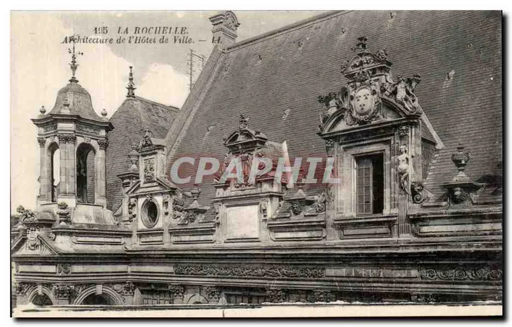 La Rochelle — Architektur des Rathauses — L. H. — n° 195 - Vorderseite
