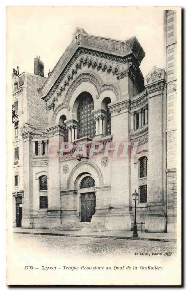 Lyon - Protestantischer Tempel am Quai de la Guillotière — B. F., Paris, n°4 - Vorderseite